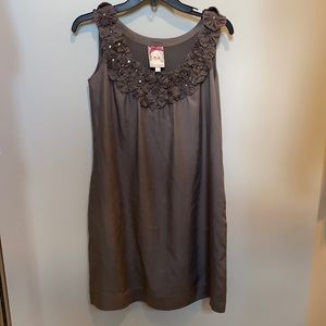 Yoana Baraschi Gray rosette Anthropologie dress S